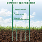 Broad Fork, Broad Fork for Gardening Heavy Duty 20" Wide, 55" Tall – Heavy-Duty Hand Tiller for Digging, Cultivating & Aerating Clay Soil. Ergonomic U-Shaped Design for Comfortable Gardening & Farming