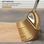Long Handled Broom and Dustpan Set, 88cm Indoor Broom with Dustpan Combo Set, Durable & Versatile, Long Handle with Upright Stand for Home, Office, School Accessory for Kitchen, Dorms, Bathroom