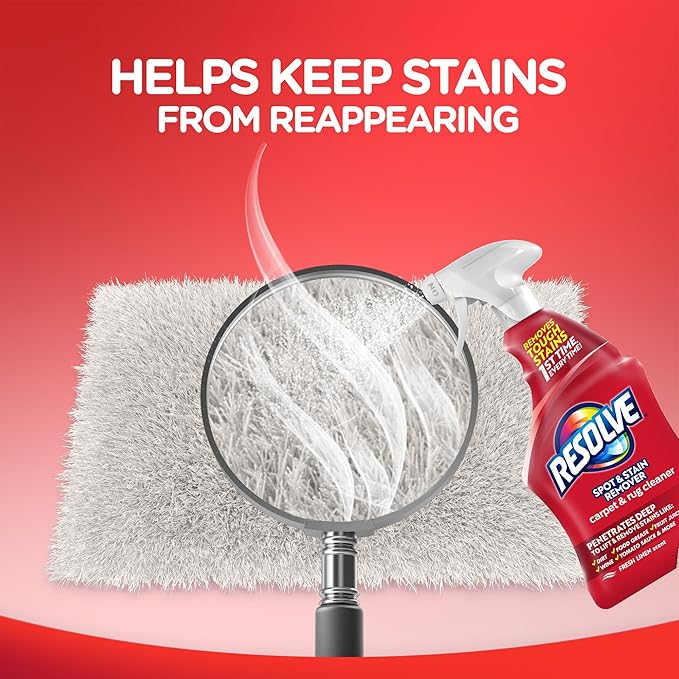 Resolve Carpet and Rug Cleaner Spray, Spot & Stain Remover, Carpet Cleaner Spray, Carpet Cleaner, 22 Ounce