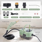 Handheld Steam Cleaner,Steam Cleaner with Smart Touch Screen, High Pressure Steamer,15sec Heat-up Deep Cleaning Steamer(Green), for Kitchen,Bathroom,Furniture,Car,Grout,Tile and More