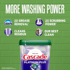 Cascade Platinum Plus Dishwasher Pods, Dishwasher Detergent, Dish Detergent Soap, Lemon, 47 Count