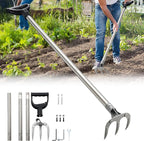 Professional Garden Hoe 49 Inch Long with Adjustable Long Handle - Heavy Duty Weeding & Cultivating Tool for Gardening, Lawn, and Yard Work
