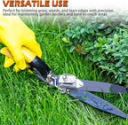 Upgraded Grass Shears Rotatable 180°, Grass Trimming Shears, Hand Grass Clippers, Gardening Scissors for Garden, Lawn Edges