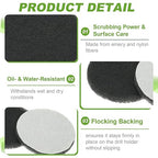 Power Scrub Pads, Scrubbing Pads 1500 Grits Scouring Discs - Fitting for (Home Kitchen Cleaning - Drill Attachment - Scrubber Replacement) 8 Pcs & 4 Inch & Green-Gray