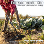 Hoe Garden Tool, Hollow Hoe with 55 Inch Long Handle, Adjustable Manual Weeder Heavy Duty Garden Hoe for Weeding, Digging, Hoeing, Cutting and Loosing Soil