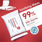 80Count, Alcohol-Free Sanitizing Wipes, Antibacterial Wet Wipe, Travel Hand Sanitizer (80 Count)