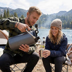 Kerilyn Insulated Hlalf Gallon Jug with Handle, 64oz Stainless Steel, Large Double Vacuum Water Bottle for Hot & Cold Drinks, Wide Mouth, Sweat Proof, Great for Travel, Camping, Grey