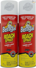 Bengal Roach Spray, Odorless Stain-Free Dry Spray, 2-Count, 16 Oz. Aerosol Cans