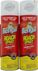 Bengal Roach Spray, Odorless Stain-Free Dry Spray, 2-Count, 16 Oz. Aerosol Cans