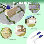 Crack Weeder Tool Long Handle, 60" Garden Tool for Weeding Between Pavers, 3 in 1 Hand Weed Scraper and Weed Brush Set, Manual Crevice Weed Remover Tools for Paver, Sidewalk, Driveway Crack, Patio