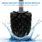 SetSail Toilet Brush, Compact Size Toilet Bowl Brush and Holder Toilet Brushes for Bathroom with Stainless Steel Handle Toilet Cleaner Brush with Durable Scrubbing Bristles, 4 Packs, Gery