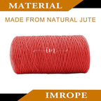 1mm x 1500 Feet Red Jute Rope, Twine for Gardening Tomato Climbing Plant Tie Floristry Crafts Gift Wrapping Packing Decor