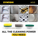 Electric Spin Scrubber, Power Cleaning Brush with 3 Heads, Cordless Waterproof Shower Scrubber with Dual Speed, Perfect for Cleaning Bathroom, Tile, Cars, Floor. Electric Scrub Brush for tub