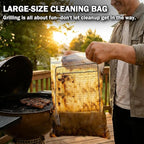 Mity Rain 5 Packs Oven Rack Cleaning Bag Kit, Reusable No-Scrub Oven Rack Cleaning Bags, Includes three gloves and one brush (three 23.62*35.43 inch and two 31.50*39.37inch) leak-resistant PE bags