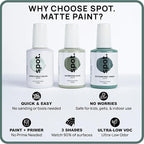 spot. Touch-Up Paint | Matte Finish for Cabinets, Walls, Doors & Furniture | Multi-Tone Green Repair Kit | Quick-Dry, Self-Priming, Low-Odor, Eco-Friendly | No-Sanding or Primer Needed | 3 Pack