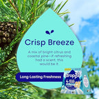 Dropps 4-in-1 Plus Oxi Crisp Breeze Power Biobased Laundry Detergent Pods (63 Pods) - Chlorine-Free Bleach Alternative Biobased Laundry Whitener, Stain & Odor Remover