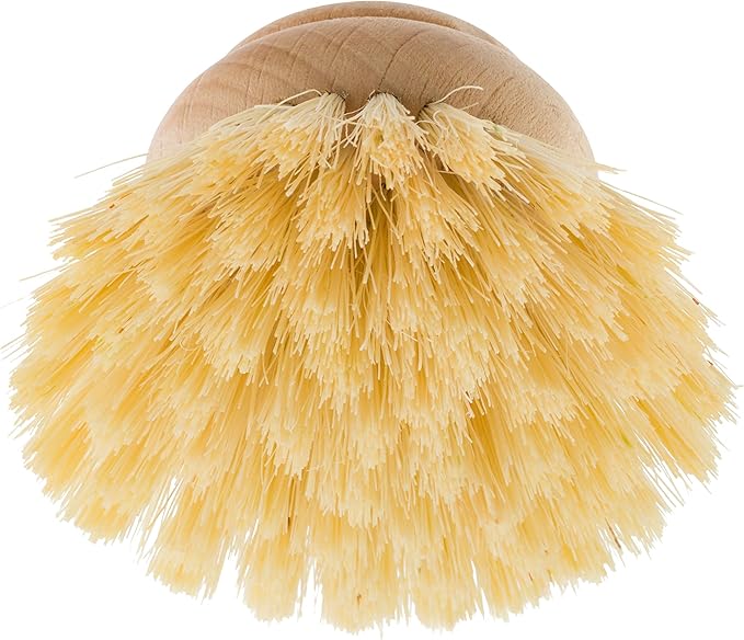 REDECKER Tampico Replacement Head for Dish Brush - Set of 2, 2-inch - Made in Germany - Tampico Fiber & Untreated Beechwood Handle - Replacement Head for Redecker Dish Brush