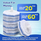 Cecailin® 60pcs Disposable Toilet Brush. Bathroom Cleaning. Disposable Bowl Cleaners Compatible with Most Toilet Brushes