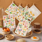 6 - Pack Swedish Kitchen Dish Cloths - Reusable Paper Towels for Counters & Dishes - Eco Friendly Cellulose Sponge Cloth - Assorted (Broken Flowers)