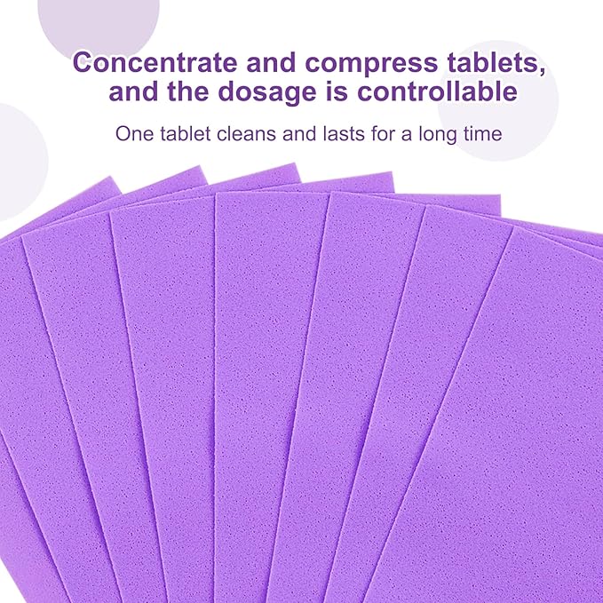 Floor Cleaning Tablets Sheets, Method Hardwood Floor Cleaner and Polish Pack of 300, Concentrate Mild Scent For RV Wall Tiles, Hardwood, Laminate Floor, Purple