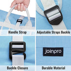 Laundry Bag Backpack, 125L Extra Large Travel with Shoulder Straps, Adjustable & Extendable Design, Laundry Hamper Bag with 3 Pockets for Laundromat, College, Travel, Camping (Light Blue)