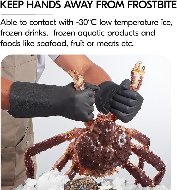 Vgo... 1 Pair Household Cleaning Gloves Infused with Rresh Rich Aromas, Lined Dishwashing Gloves,Long Sleeves Kitchen Gloves, Bathroom Cleaning, Gardening, Pet Care(Gray,S,TP1117)