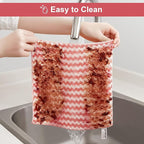 JOYMOOP Microfiber Cleaning Cloths – 18 Pack, 10" x 10", Pink – Reusable, Lint-Free, Super Absorbent Towels for Kitchen, Car, and Household Cleaning