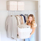 NaturalCozy 13x15x13 Kallax Storage Cubes Bins, 3 Pack | Cotton Rope Cube Storage Bin Woven Baskets for Organizing | Kallax Insert Storage Baskets for Shelves Organizer, Kids Toy, Closet Baby Nursery