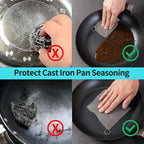 Cast Iron Cleaner 8 * 8" Upgraded Stainless Steel Chainmail Scrubber SJZSUNRUN 316L Metal Skillet for Pan, Camping, RV, BBQ, Baking, Vases, Barbecue Grill, Copper Cooker Cleaning
