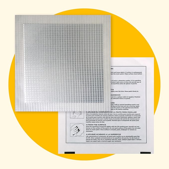 MaxPatch® 4 in. x 4 in. Solid Metal Self-Adhesive Wall Repair Patch (3-Pack) – Durable Galvanized Metal, Easy Application for Drywall, Plaster, and Ceiling Repairs