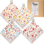 Swedish Dishcloths for Kitchen, 8 Pack Watercolor Reusable Paper Towels with Clips, Non-Scratch Swedish Kitchen Towels, Super Absorbent Cellulose Sponge Cloths, Dishwasher Safe, No Odor