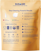 BLUELAND Toilet Bowl Cleaner Tablets, 2-Pack, 28 Count, Peppermint Eucalyptus, Plastic-Free, No Harsh Chemicals, Plant-Based