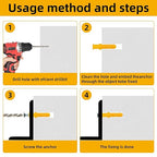 200 Pcs Premium Quality Plastic Drywall Wall Anchors (Screws No Included),Bulk Pack #7x1