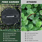 FEED GARDEN 6 Inch 200 Pcs Galvanized Landscape Staples 200 Pcs Gaskets Pick Hook Garden Stakes 11 Gauge Anti-Rust Landscaping Fabric SOD Pins U Shaped Yard Turf Stakes for Weed Barrier Fabric