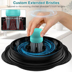 Mini Dish Brush for Cleaning Chicken Shredder, Palm Brush Dish Scrubber with Ergonomic Grip, Kitchen Brush for Washing Dishes, Pans, Pots, Sink (1, Mint Green)