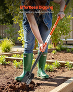VEVOR Trench Shovel, 4 in Blade Heavy-Duty Trenching Shovel, Narrow Spade Trench Digger with Fiberglass Handle and Non-Slip Grip, for Gardening, Digging Holes, Trenching, and Planting, 56 in Long