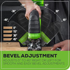 Greenworks 24V Jig Saw,Brushless 1 Inch Jigsaw,3000 SPM,45° Cutting Angle,4 settings Orbital Motion,24V Charger and 4Ah USB Battery