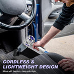 Handheld Car Vacuum Portable Cordless - 18000PA High Power with Brushless Motor, 4-in-1 Air Duster, Blower, Pump & Rechargeable Mini Vacuum for Car, Home, Office (Silver Grey+Blue)
