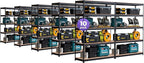 HOMEDANT 5 Tier Laminated Boltless Heavy Duty Garage Storage Adjustable Wide Size Metal Shelving Unit Utility Rack Shelves Organization Shelf Shed Warehouse 47.7" W x 18.2" D x 71.3" H 10Pack