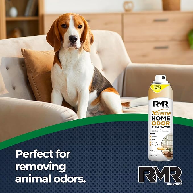 RMR Xtreme Home Odor Eliminator Spray - Neutralize Furniture, Clothing, Shoes, Garbage Cans, and More, 15 Ounces, Unscented