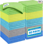 HOMEXCEL Microfiber Cleaning Cloth 150 Pack, 12.5 x 12.5 inch Microfiber Towels for Cars, Ultra Absorbent Car Washing Cloth, Lint Streak Free Cleaning Rags for Car, Kitchen, and Window, Multicolor