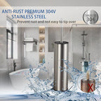 BGL Toilet Brush and Holder,Stainless Steel Toilet Brushes for Bathroom with Holder, Toilet Bowl Brush and HolderBrushed Nickel