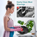 Mini Dish Brush for Cleaning Chicken Shredder, Palm Brush Dish Scrubber with Ergonomic Grip, Kitchen Brush for Washing Dishes, Pans, Pots, Sink (2, Red)