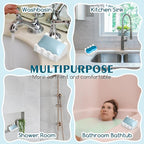 Silicone Soap Dish with Drain, Upgrade Double Suction Cups at The Bottom for Anti-Slip and Stability, Soap Dish Shower Waterfall Bar Soap Holder Tray with Drain Soap Holder (2, White)