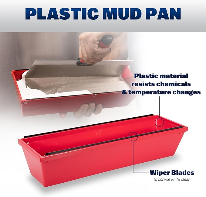 WAL-BOARD TOOLS Drywall Patch Repair Kit, Pan, Knife, Aluminum Mesh, Plaster Finishing Tools, DTKPR1