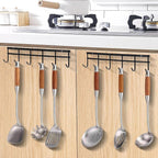 Kitchen Utensil Hanger, Wall Mout Kitchen Utensil Holder Organizer Rack with 6 Hooks, 2 Set Kitchen Wall Hooks for Hanging Cooking Utensils Set, Heavy Duty Wall Shower Hook