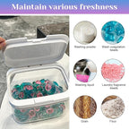 94oz/2.8L Laundry Pods Container for Room Organization Dishwasher Laundry Pod Holder with One-Press Lid and Scoop Large Capacity Holds 150 Pods Detergent Powder Container Sealed Dryer Sheet Holder