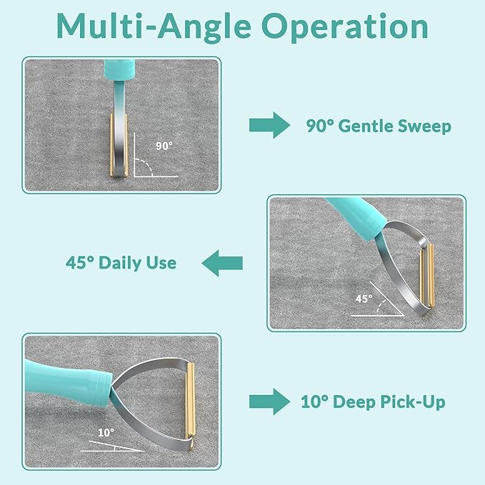 Pet Hair Remover Carpet x2 & Lint Root Cleaner Pro Pet Hair Remover by LINTPLUS,Special Pet Hair Removal Tool Multi Fabric Edge and Carpet Rake for Couch, Pet Towers and Rugs