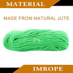 6mm x 150 Feet Light Green Jute Rope, Twine for Gardening Tomato Climbing Plant Tie Floristry Crafts Gift Wrapping Packing Decor