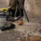STANLEY Wet/Dry Vacuum SL18115, Stainless Steel Tank, 5 Gallon 4HP Shop Vacuum, Portable Style Ideal for Home/Shop/Jobsite Dust Collection Job with Vacuum Attachments, Silver+Yellow